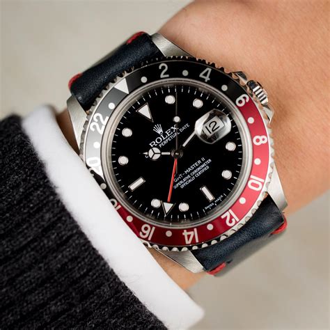 leather band watches rolex|More.